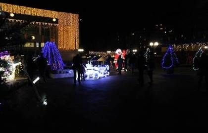 Iluminat festiv de Ziua Națională, la Pascani