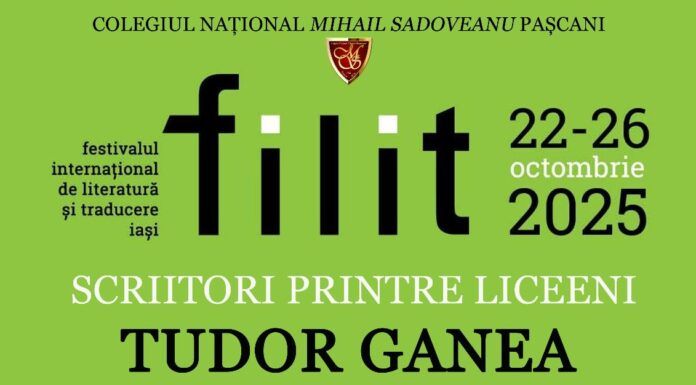 Scriitori printre liceeni, la Colegiul Sadoveanu Pașcani. Invitat: Tudor Ganea
