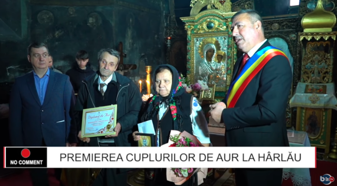 Cuplurile de aur ale comunității: 20 de familii sărbătorite pentru 50 de ani de căsătorie la Biserica Sf. M. Mc. Gheorghe Hârlău