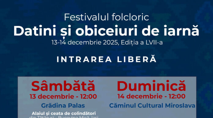 Festival de datini și obiceiuri de iarnă, la Iași și Miroslava